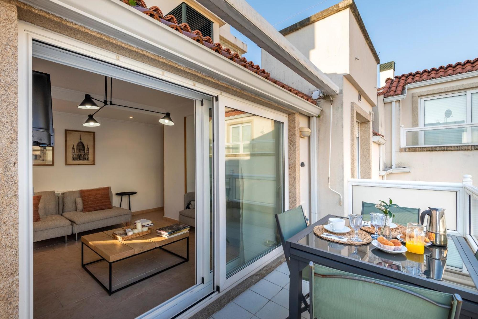 Apartamento Playa Silgar -50 M Playa Con 2 Garajes Y 3 Dormitorios Sanxenxo Eksteriør billede